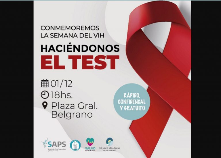 VIH-SIDA: hoy se realizarán testeos en Plaza Belgrano