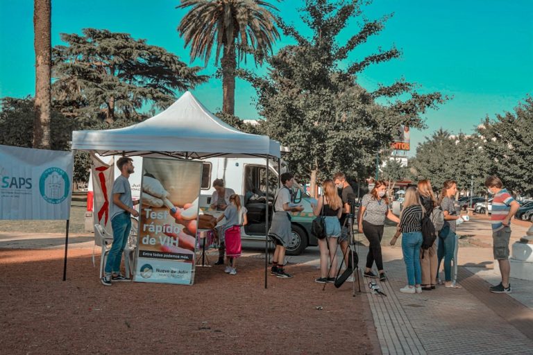 Se hicieron testeos en Plaza Belgrano
