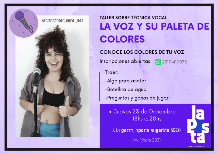 Daira Aita invita a un taller de canto