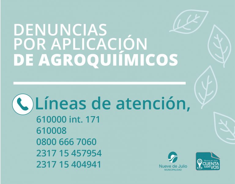 Agroquímicos: denuncias por aplicación