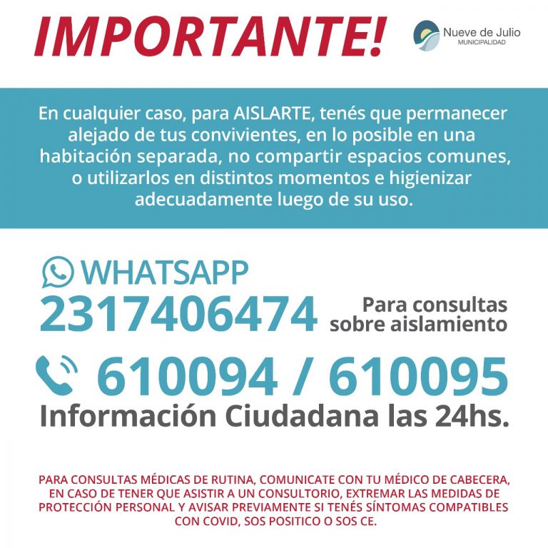 Coronavirus: recomendaciones para personas aisladas