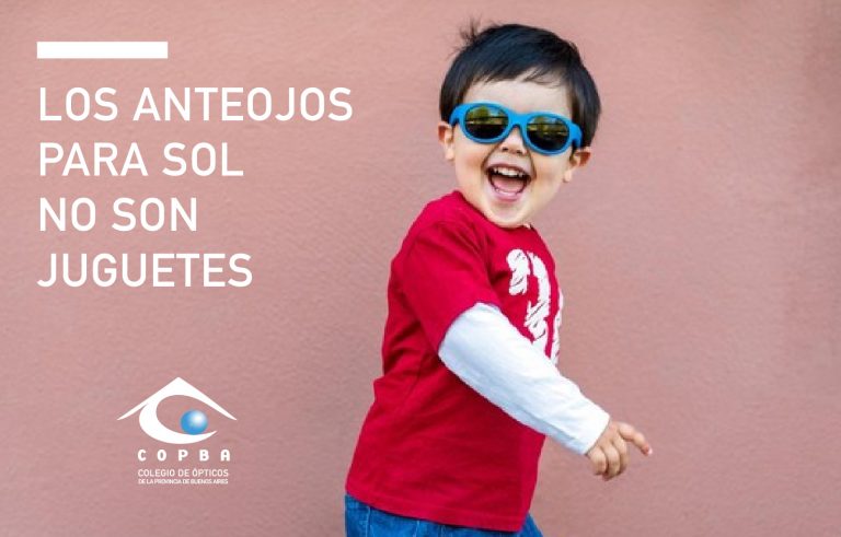 Los anteojos de sol para niños no son juguetes