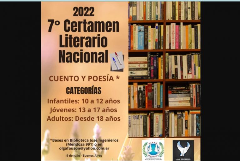 Invitan a participar del VII Certamen de Cuento y Poesía Año 2022