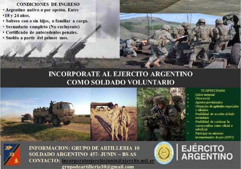 Inicio de inscripción para incorporarse al Ejército