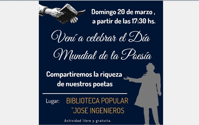 En 9 de Julio celebrarán el Día Mundial de la Poesía