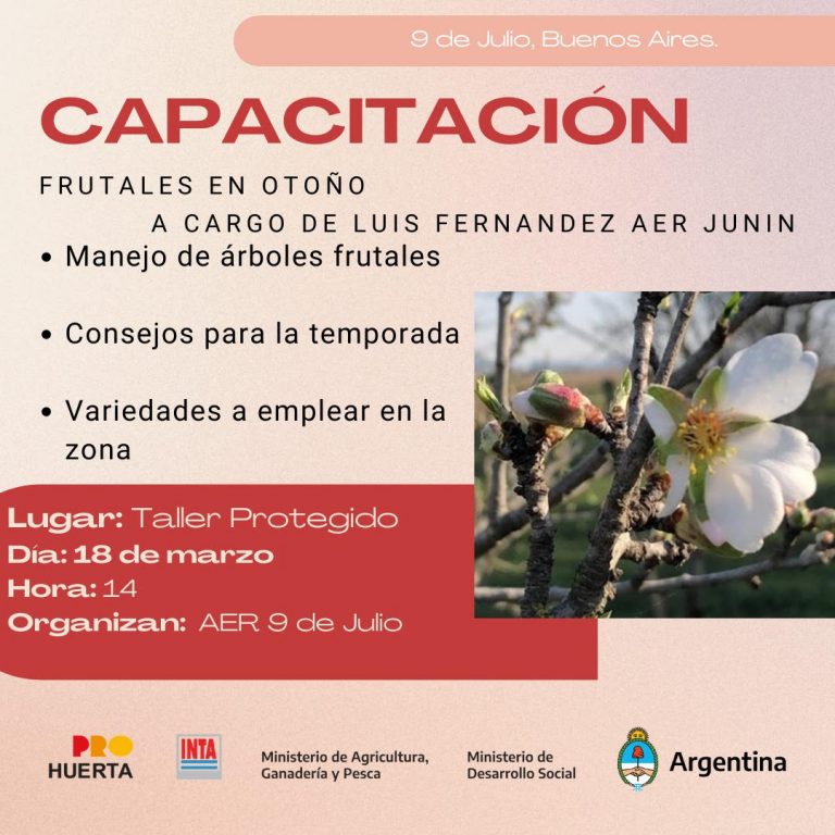 En una charla abordarán «Manejo de árboles frutales»