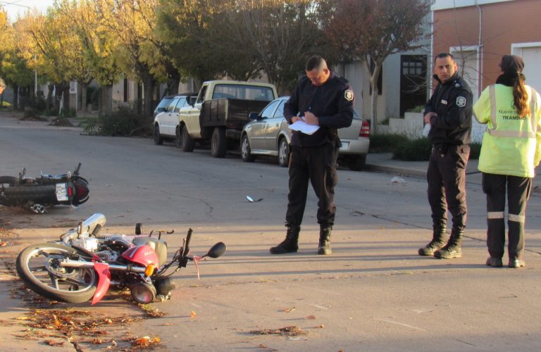 Accidente: chocaron dos motos