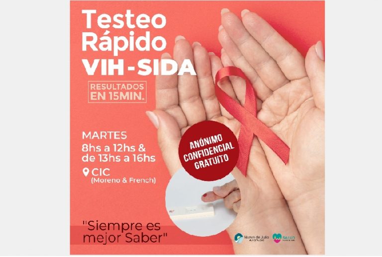 Se realizan testeos rápidos de HIV