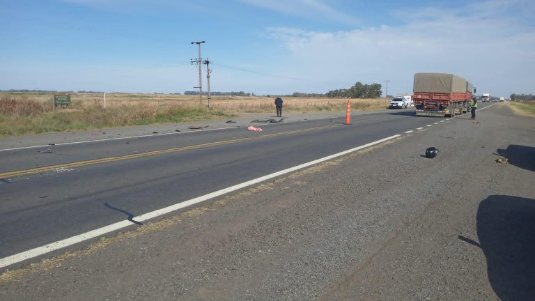 Una motociclista perdió la vida en Ruta 5