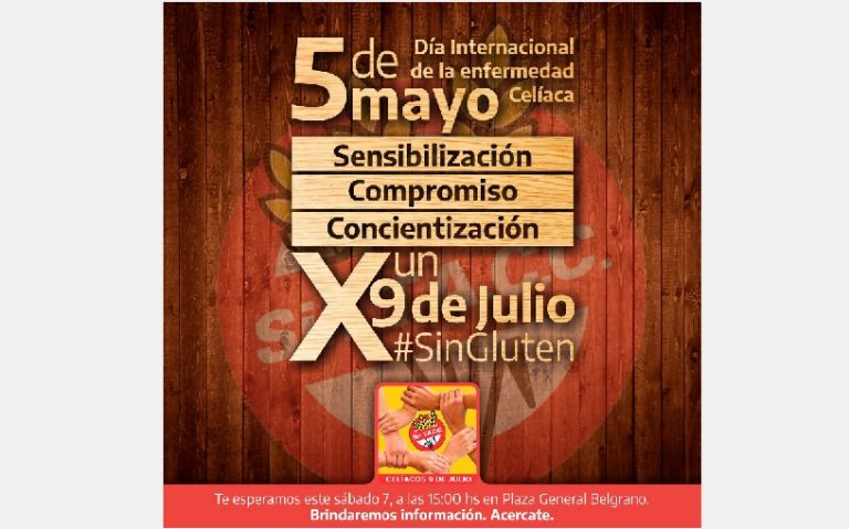 «Celíacos 9 de Julio» realizará una jornada de concientización
