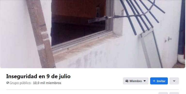 “Inseguridad en 9 de Julio” alcanzó los 10 mil integrantes