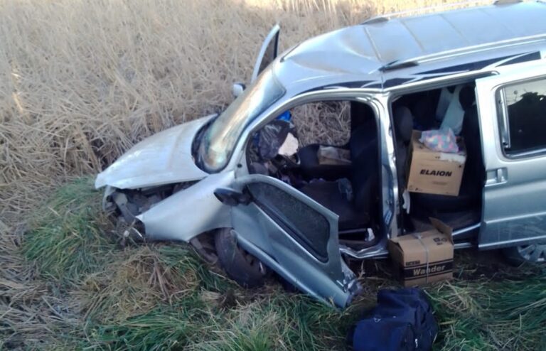 Volcó un auto en Ruta 65