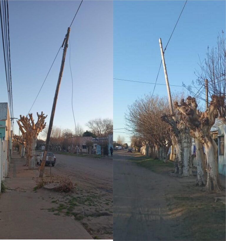 Patricios: temen por la caída de postes en mal estado