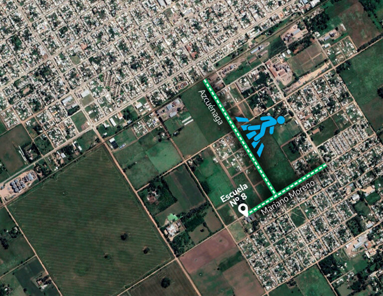 Piden camino peatonal en la zona de la Escuela Nº 8