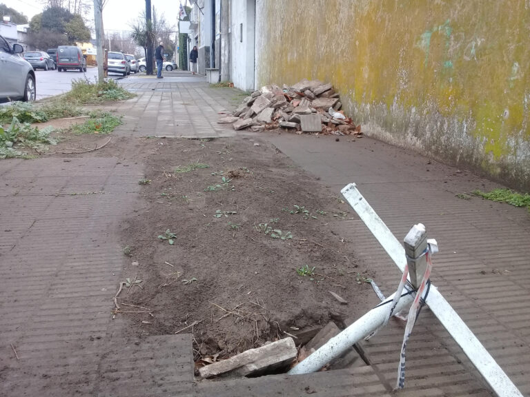Vereda en mal estado: piden una solución urgente