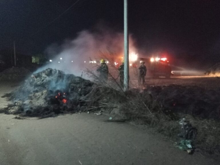 Bomberos acudieron a un incendio de terreno