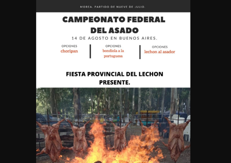 Se realiza el Campeonato Federal del Asado
