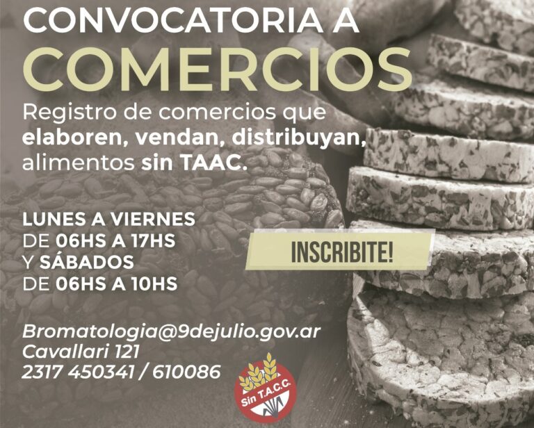 Convocan a establecimientos libres de gluten