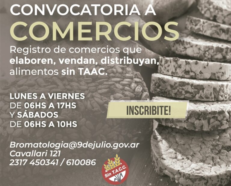 Productos libres de gluten: convocan a comercios