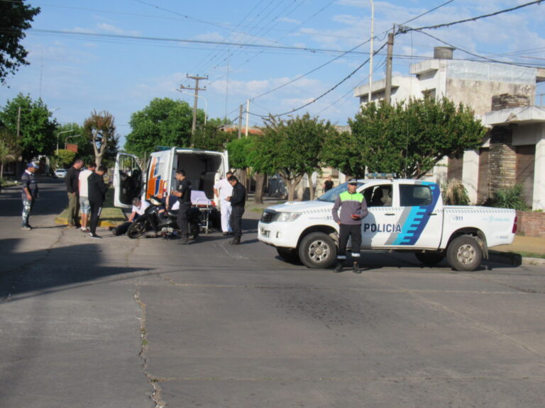 Accidentes de tránsito: motociclistas con lesiones