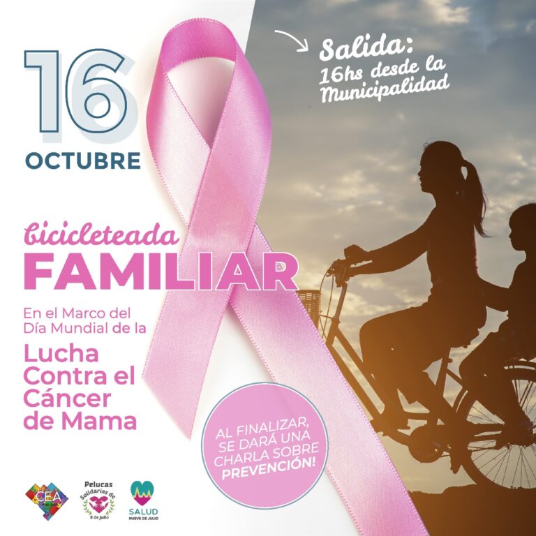 Cáncer de Mama: este domingo se realizará una bicicleteada