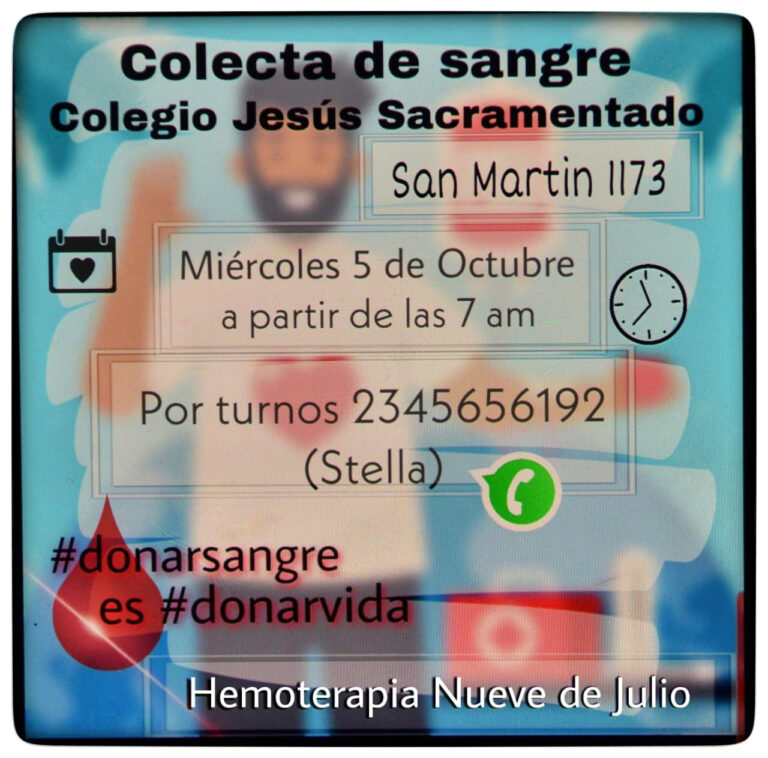 Nueva colecta de sangre, en el CJS