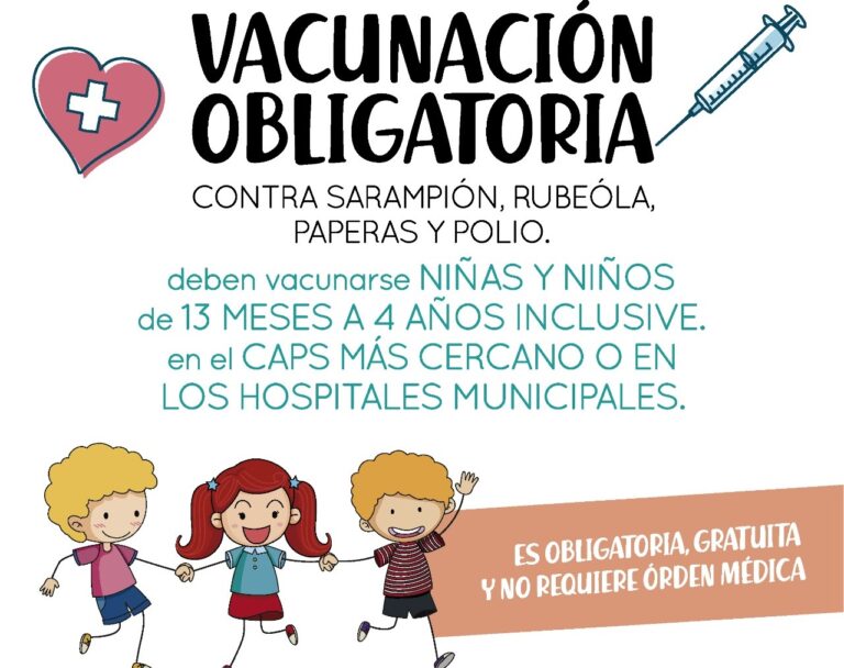 Vacunación contra Sarampión, Rubéola, Paperas y Polio