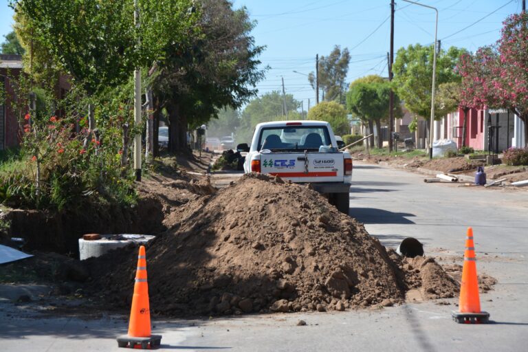 Cloacas: continúan las obras
