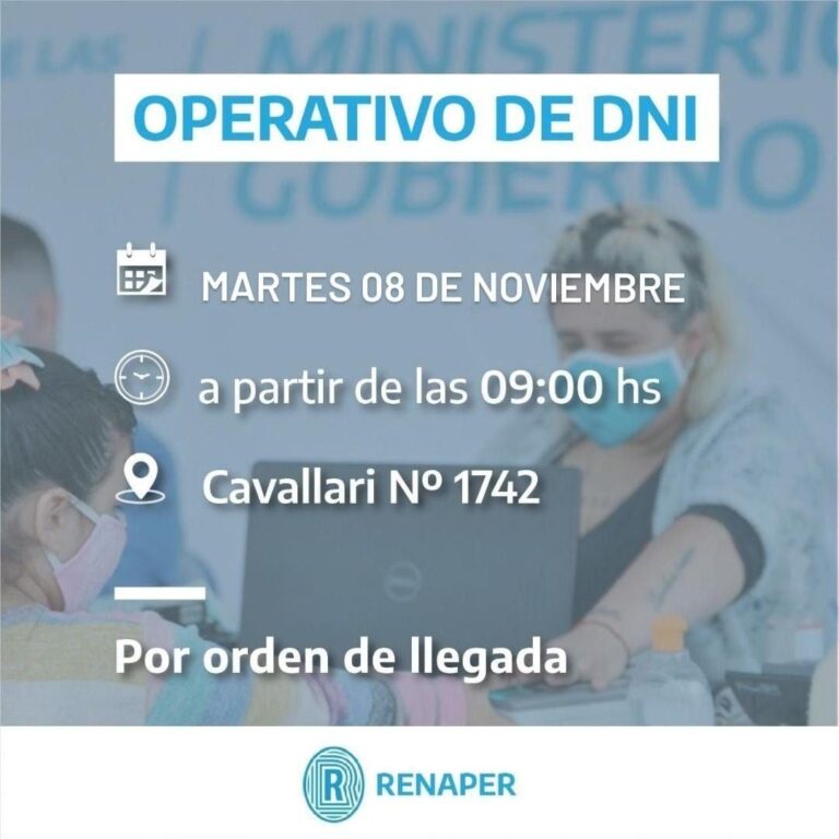 Nuevo operativo del Renaper en 9 de Julio