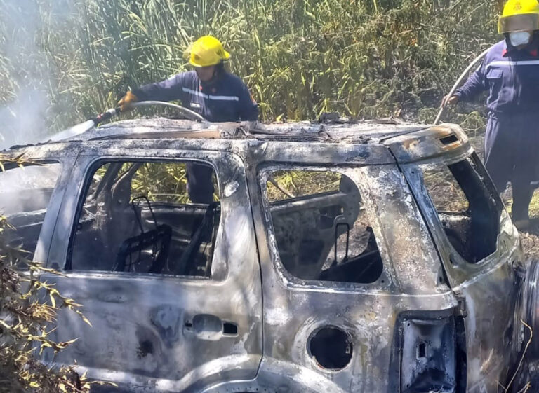 Choque e incendio en Ruta 65