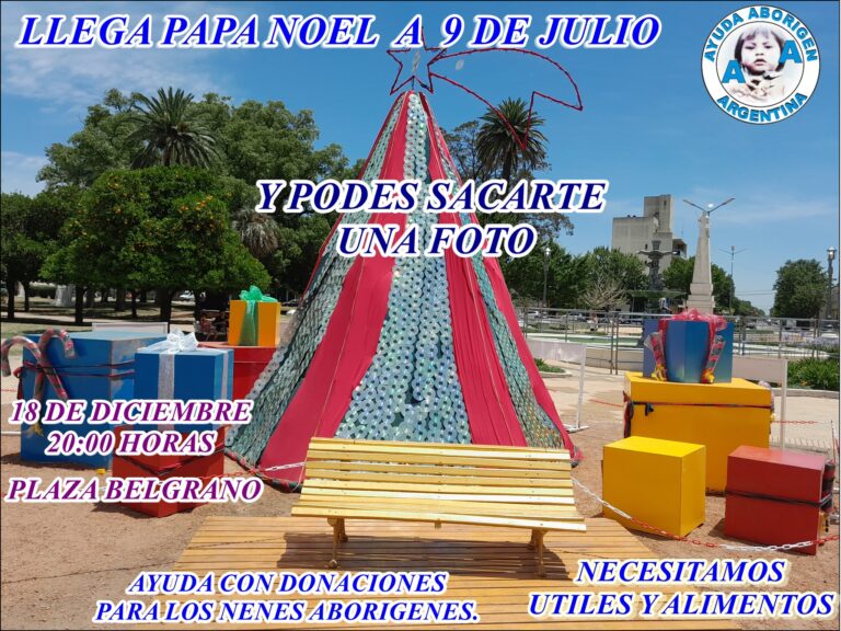 «Ayuda Aborigen» invita a sacarse una foto con Papá Noel