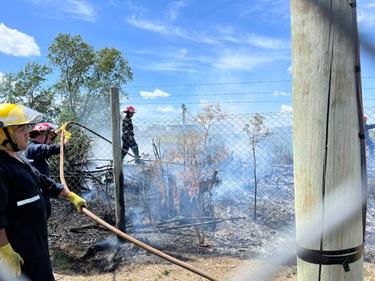 Incendio en la cancha de Libertad