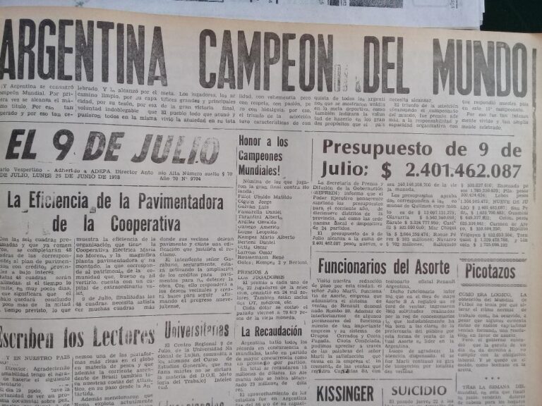 Argentina Campeón, como en el ’78 y en el ’86