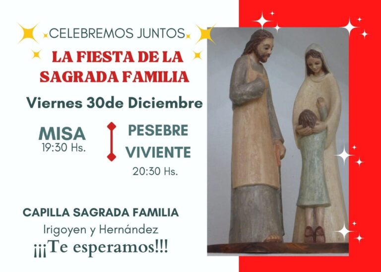 Sagrada Familia: pesebre viviente