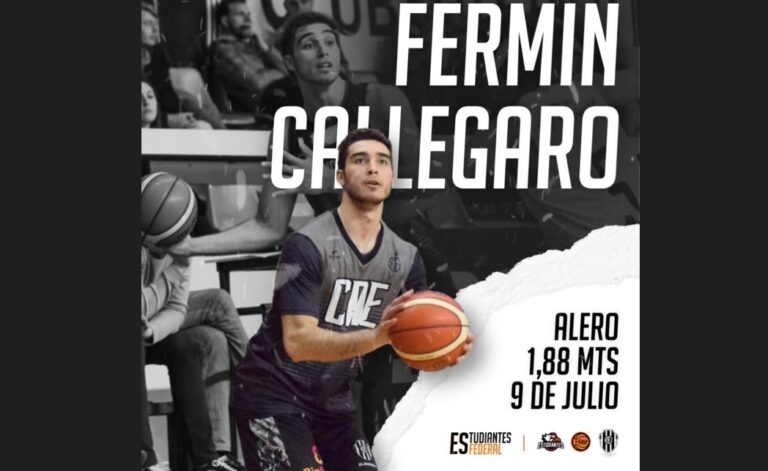 Básquet: nueva temporada de Fermín Callegaro en Estudiantes (O)