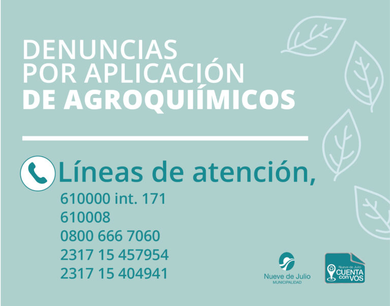 Denuncias por aplicación de agroquímicos