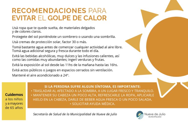 De qué manera se puede evitar el golpe de calor