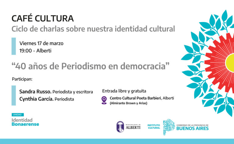 “Café Cultura” llega a Alberti, con Sandra Russo y Cynthia García