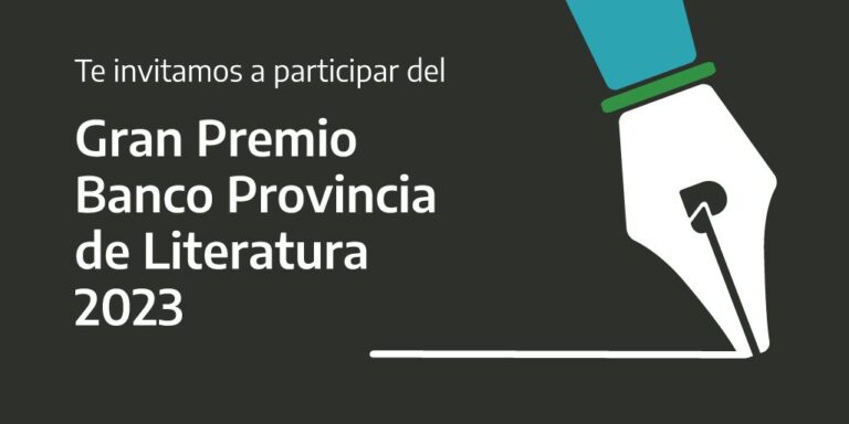 Banco Provincia lanzó el Gran Premio de Literatura 2023
