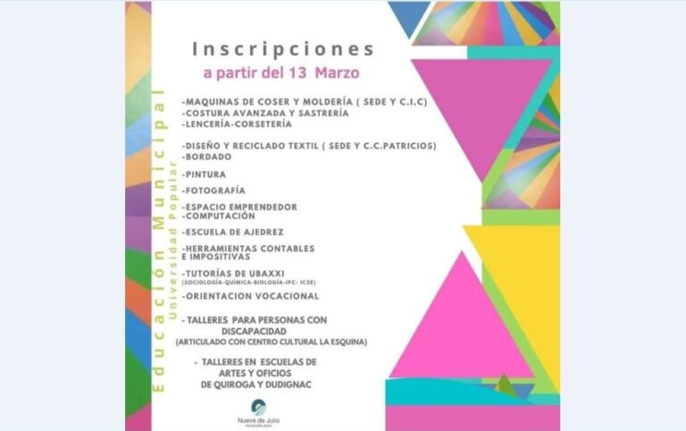 La Universidad Popular ofrece cursos y talleres