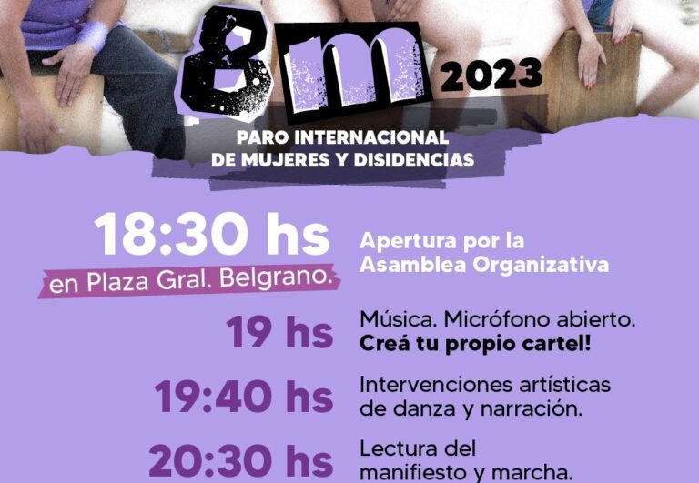 8M: actividades a realizarse en 9 de Julio