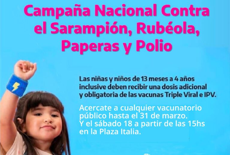 Este sábado habrá vacunación masiva en Plaza Italia