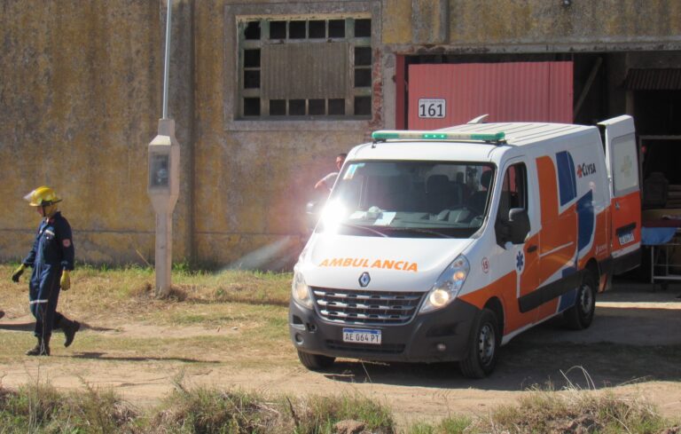 Derrumbe en una obra: rescate de Bomberos