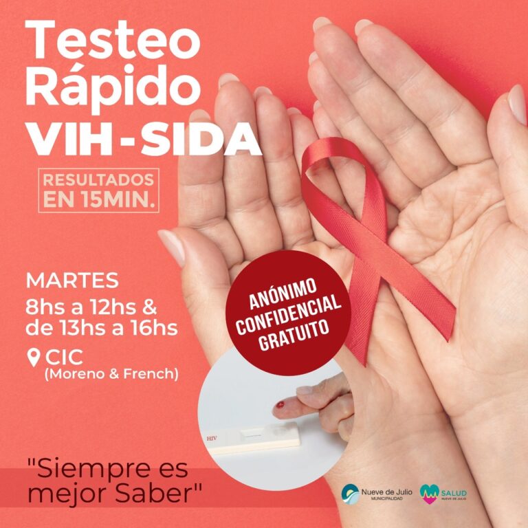 Testeos rápidos de HIV: los martes en el CIC