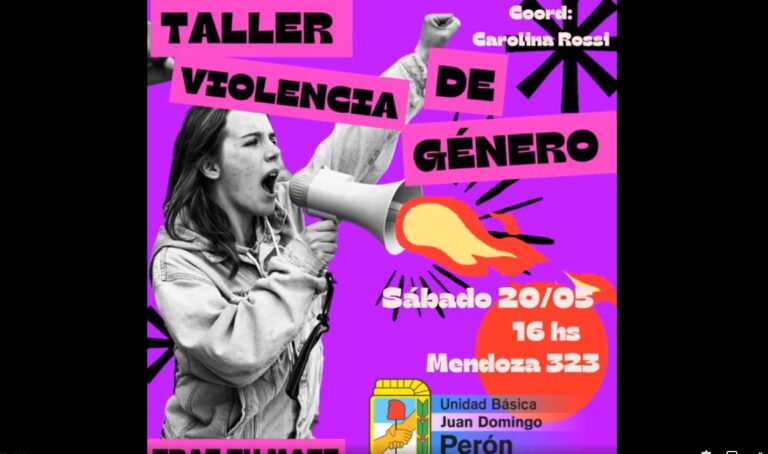 Se realizará un taller sobre Violencia de Género