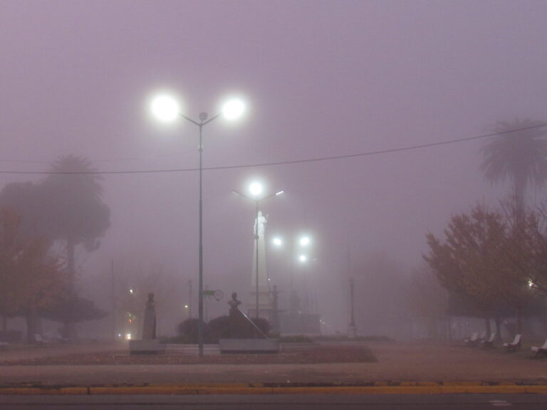 La niebla se hizo presente en 9 de Julio