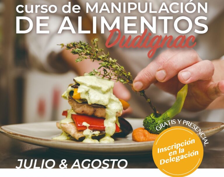 Manipuladores de Alimentos: curso en Dudignac