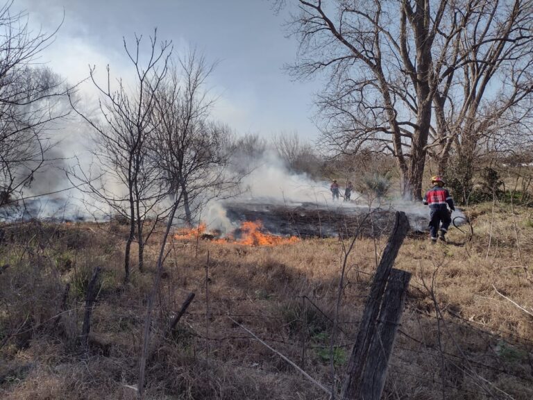 Bomberos acudió a un incendio en la zona de las vías