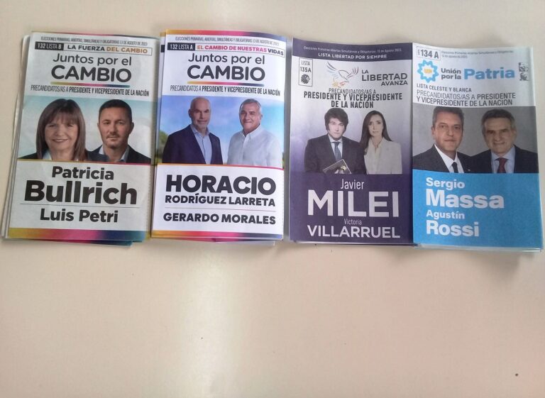 Las dos listas de Juntos por el Cambio sacaron 12.351 votos, detrás Milei con 7.626