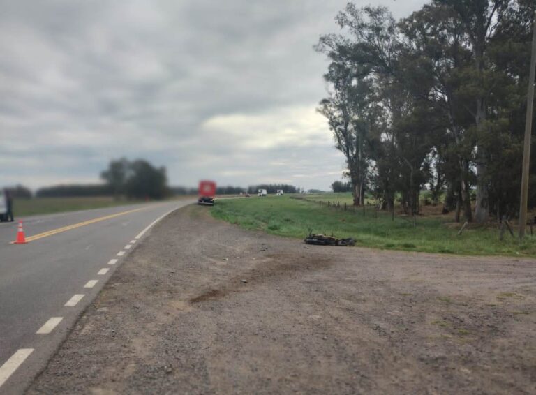 Accidente en Ruta 5: murió un motociclista